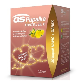GS Pupalka Forte s vitamínem E 70+30 kapslí EDICE 2020