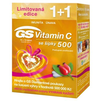 GS Vitamin C 500 se šípky 70+70 tablet dárek 2017