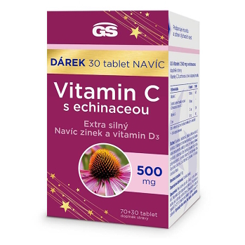 GS Vitamin C s echinaceou 70 + 30 tablet (Vitamíny na imunitu) - Vícesložkové