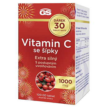 GS Vitamin C1000 se šípky 100+30 tablet NAVÍC (Vitamín C) - Vícesložkové, Postupné uvolňování