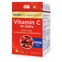 GS Vitamin C se šípky 1000 mg 100 + 30 tablet NAVÍC