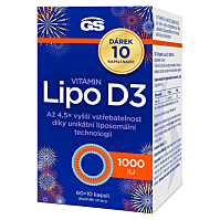 GS Vitamin Lipo D3, 1000 IU, 60+10 kapslí NAVÍC