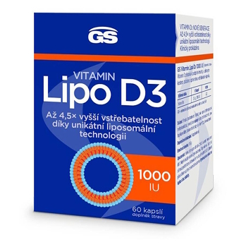 GS Vitamin Lipo D3 1000 IU 60 kapslí (Vitamín D) - Lipozomální