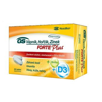 GS Vápník hořčík zinek FORTE Plus 30 tablet