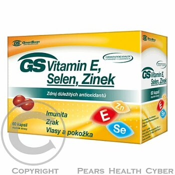 GS Vitamin E + Selen + Zinek cps. 60