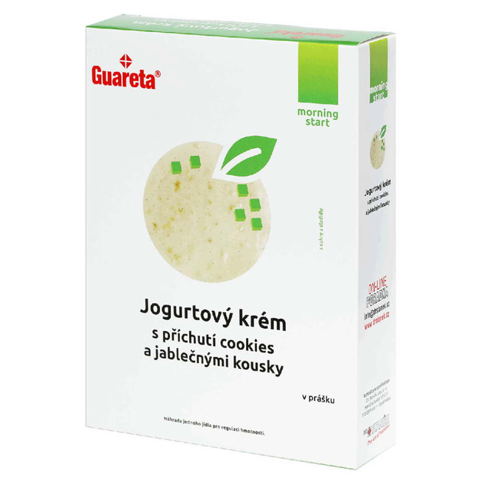 E-shop GUARETA Jogurtový krém s příchutí cookies a jablečnými kousky 3 porce