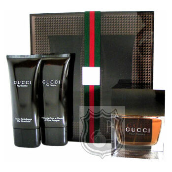 Gucci pour Homme - toaletní voda s rozprašovačem 100 ml + sprchový gel 50 ml + balzám po holení 50