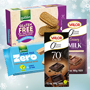 GULLÓN Sušenky a VALOR Čokolády