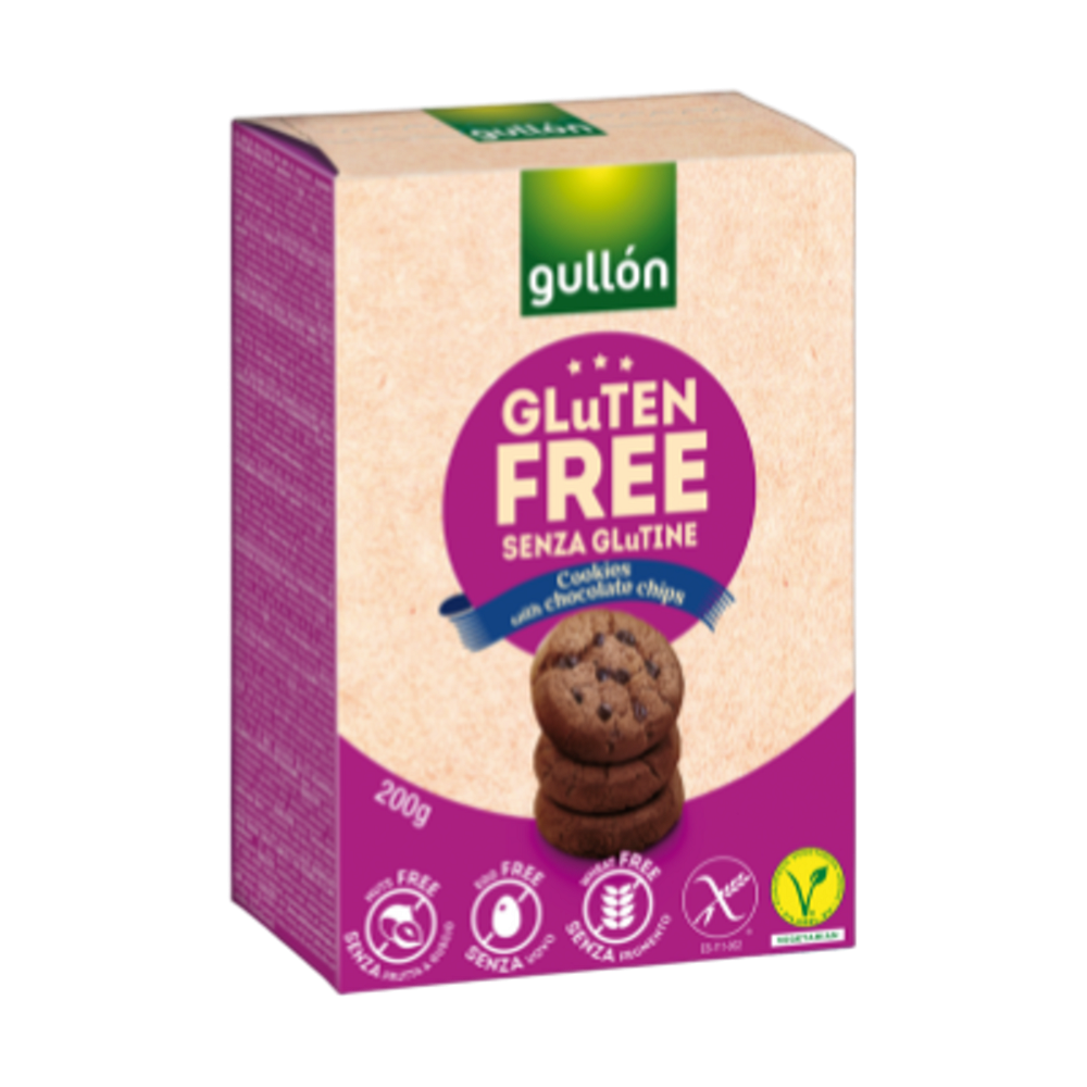 E-shop GULLÓN Bezlepkové sušenky s kousky čokolády 200 g