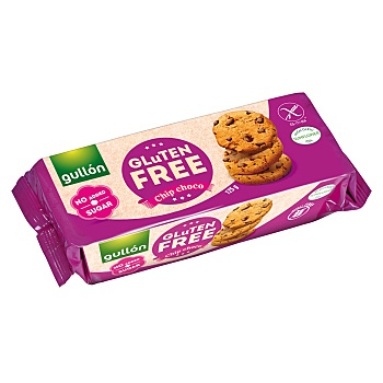 GULLÓN Chip choco sušenky s kousky tmavé čokolády bez lepku 125 g (Bezlepkové sušenky a pochutiny)