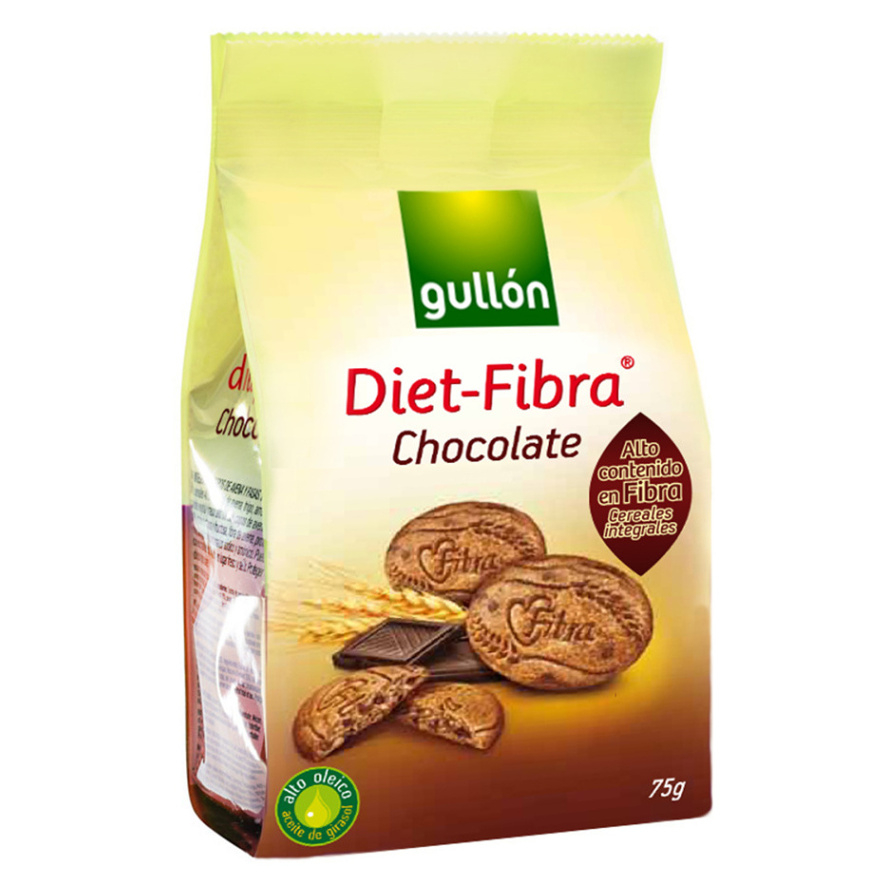 Levně GULLÓN Fibra sušenky s kousky tmavé čokolády 75 g