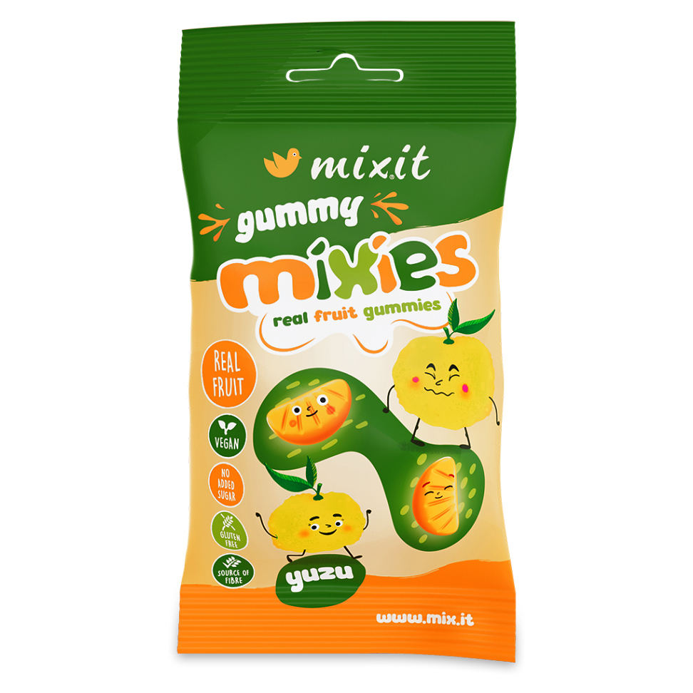 MIXIT Gummy mixies yuzu přírodní želé bonbóny 35 g