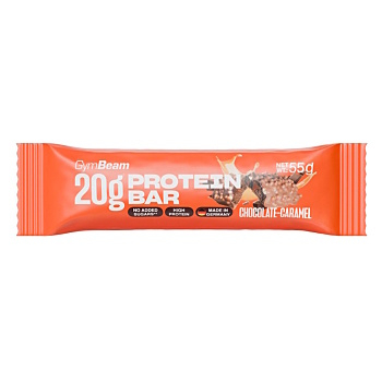 GYMBEAM 20 g protein bar proteinová tyčinka čokoláda s karamelem 55 g (Proteinové tyčinky) - Proteinové