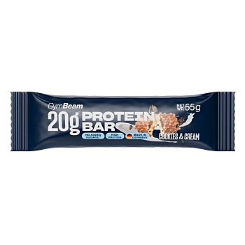 GYMBEAM 20 g protein bar proteinová tyčinka cookies a krém 55 g (Proteinové tyčinky) - Proteinové