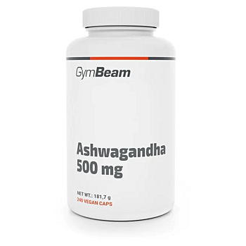 GYMBEAM Ashwagandha 500 mg 240 kapslí (Stres) - Jednosložkové