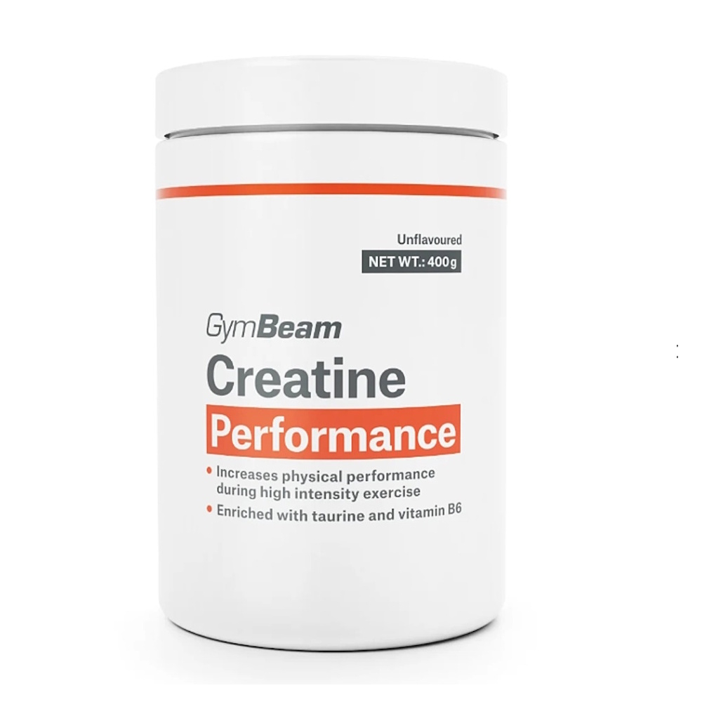 GymBeam Creatine Performance prášek pro podporu sportovního výkonu příchuť Unflavored 400 g