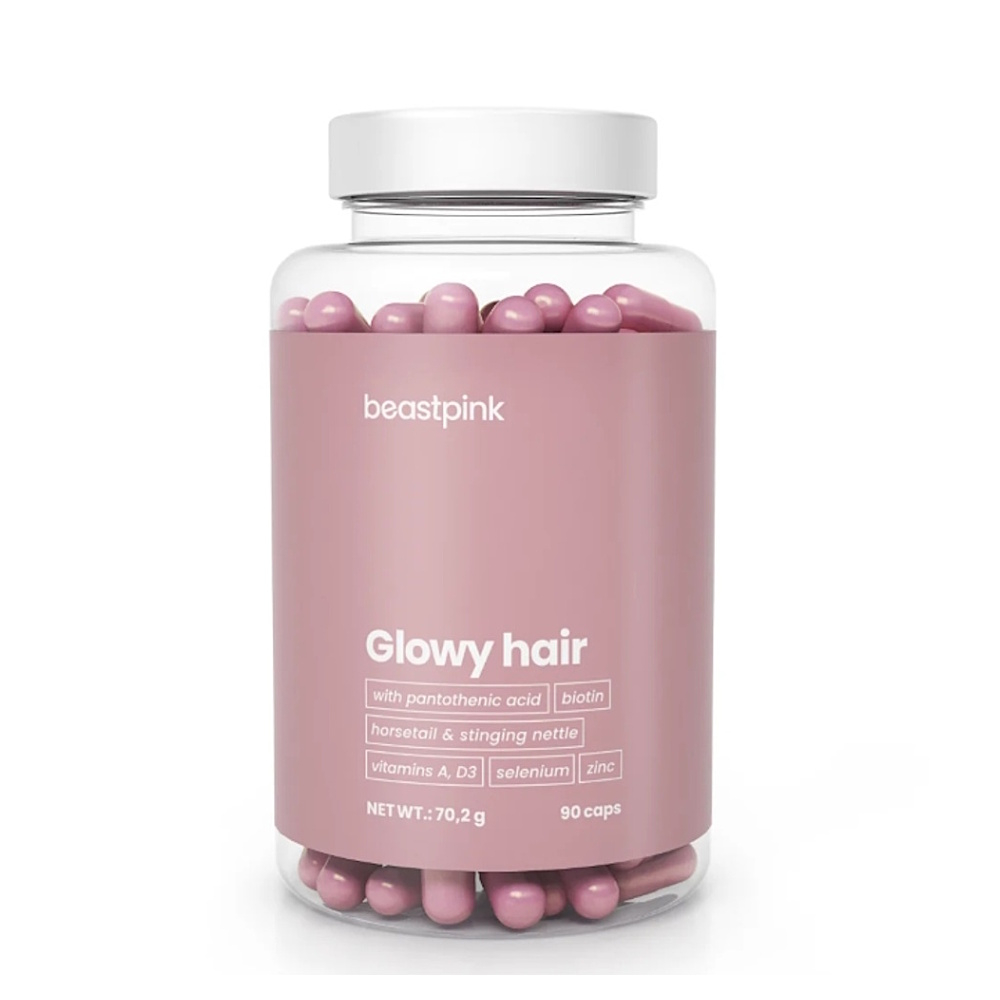 BeastPink Glowy Hair kapsle pro zdravé a krásné vlasy 108 g