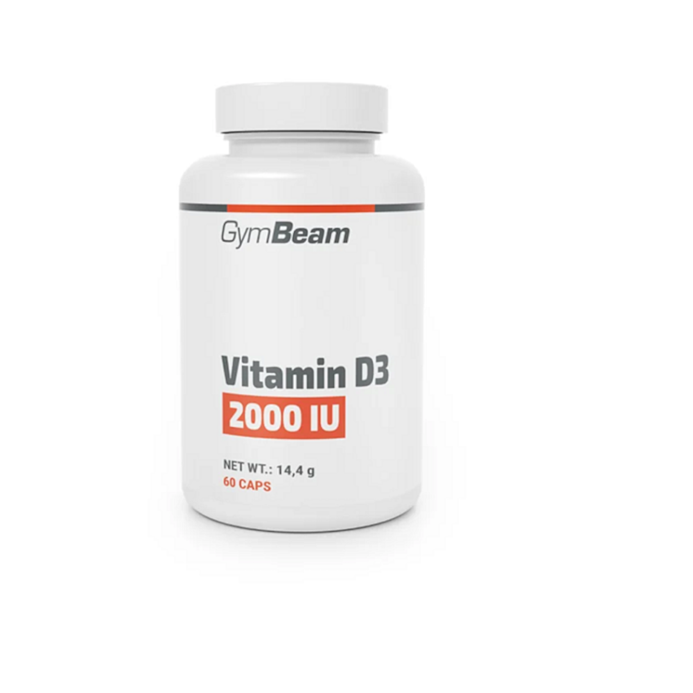 GymBeam Vitamin D3 2000 IU podpora normálního stavu kostí a zubů 60 cps
