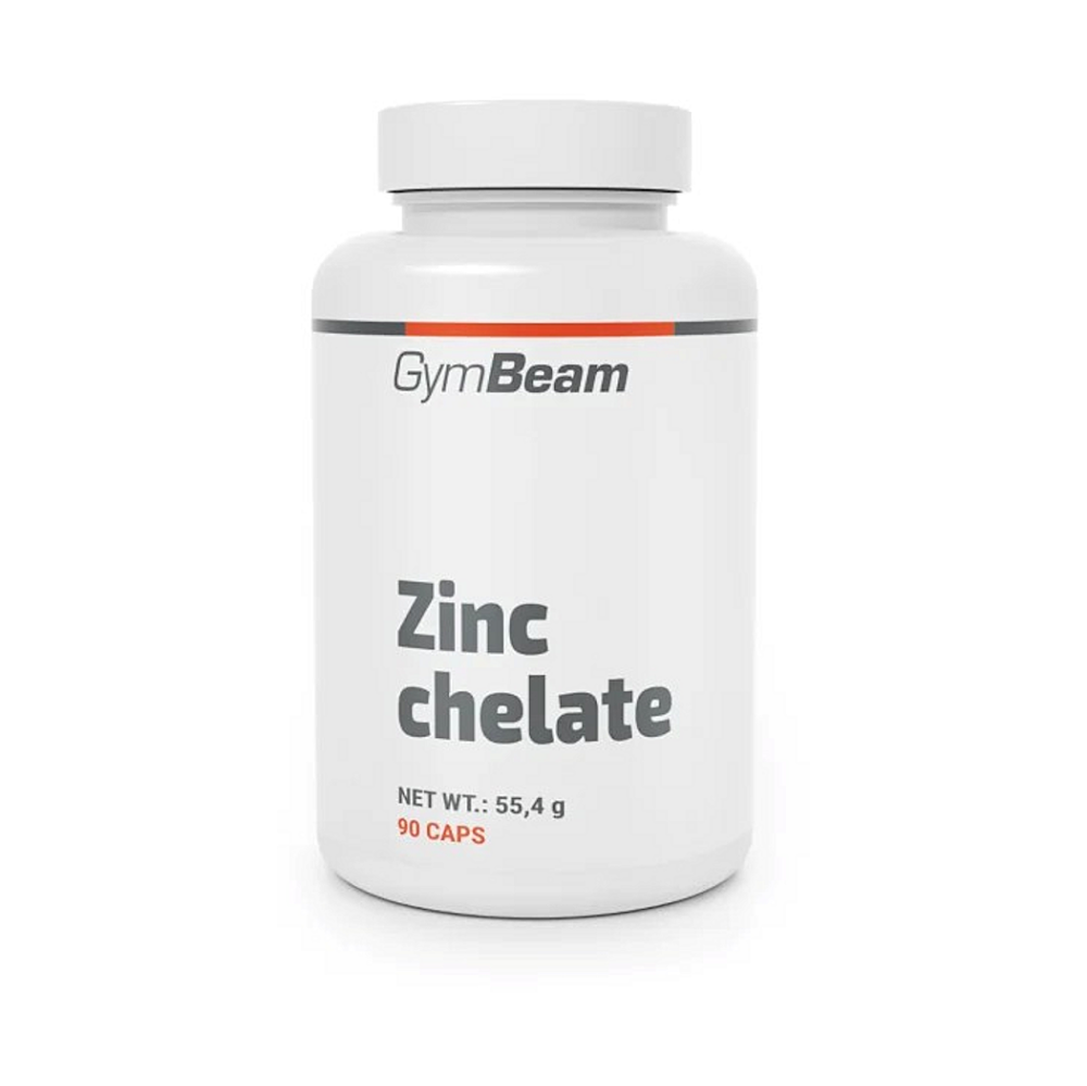GymBeam Zinc Chelate Bisglycinate kapsle pro podporu imunitního systému, krásnou pleť a nehty 90 cps
