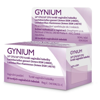 GYNIUM 108 CFU/108 CFU tvrdé vaginální tobolky 10 kusů (Na vaginální mykózy)