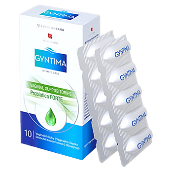 GYNTIMA Probiotica forte 10 kusů (Vaginální čípky a krémy) - Intimní