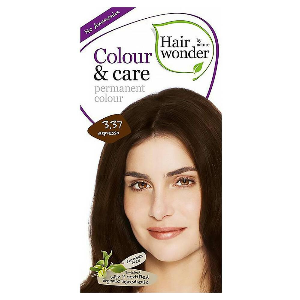 Levně HAIRWONDER Dlouhotrvající barva na vlasy 3.37 Espresso BIO 100 ml