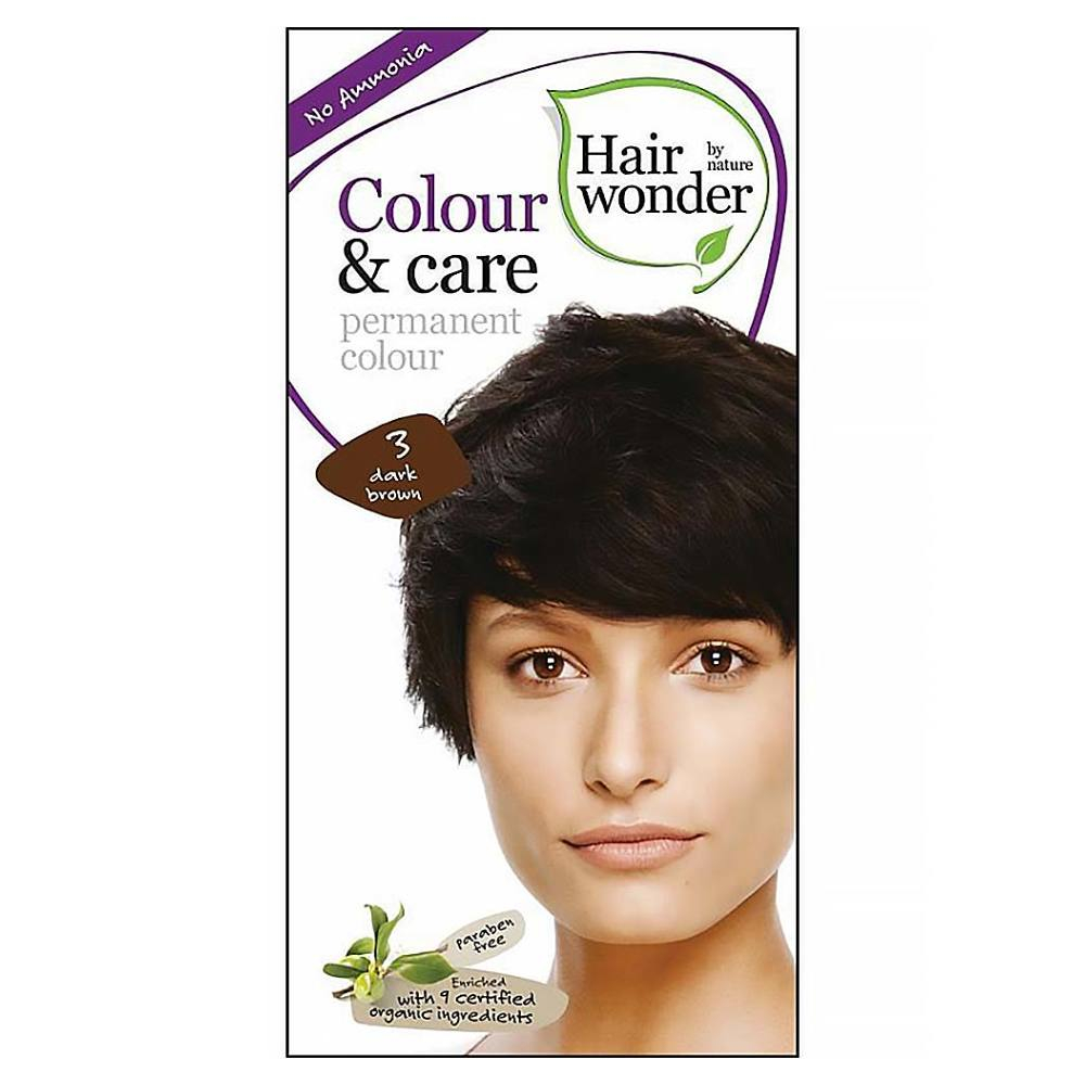 Levně HAIRWONDER Dlouhotrvající barva na vlasy 3 Tmavě hnědá BIO 100 ml