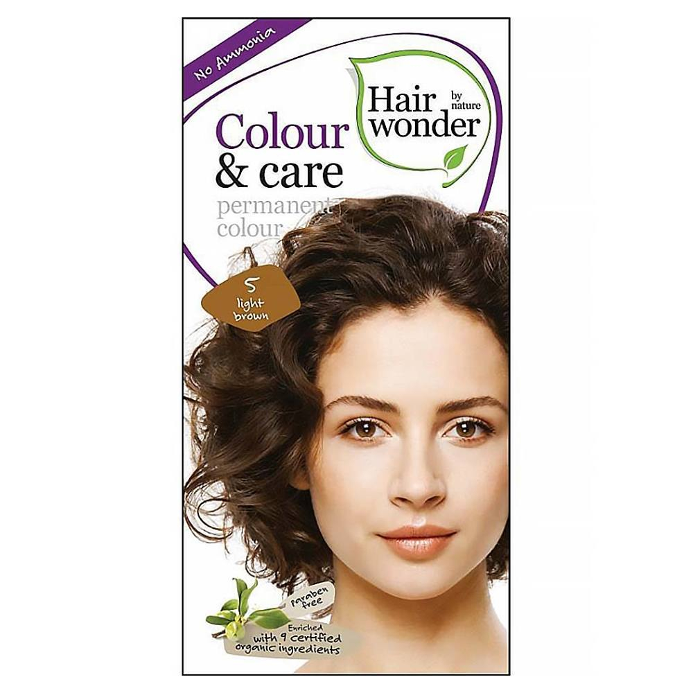 Levně HAIRWONDER Dlouhotrvající barva na vlasy 5 Světle hnědá BIO 100 ml