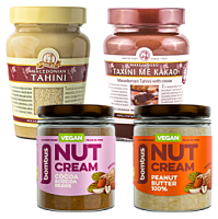 HAITOGLOU Sezamové pasty Tahini a BOMBUS krémy