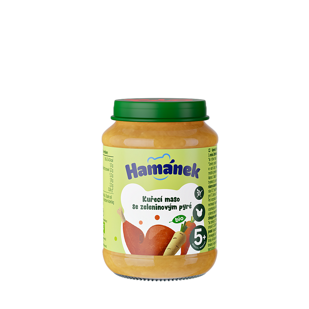 HAMÁNEK Bio Kuře se zeleninou 5m+ 190 g