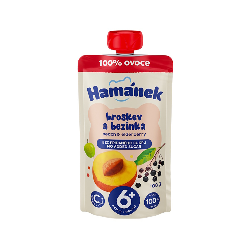 HAMÁNEK Broskev s bezinkou 6m+ 100 g