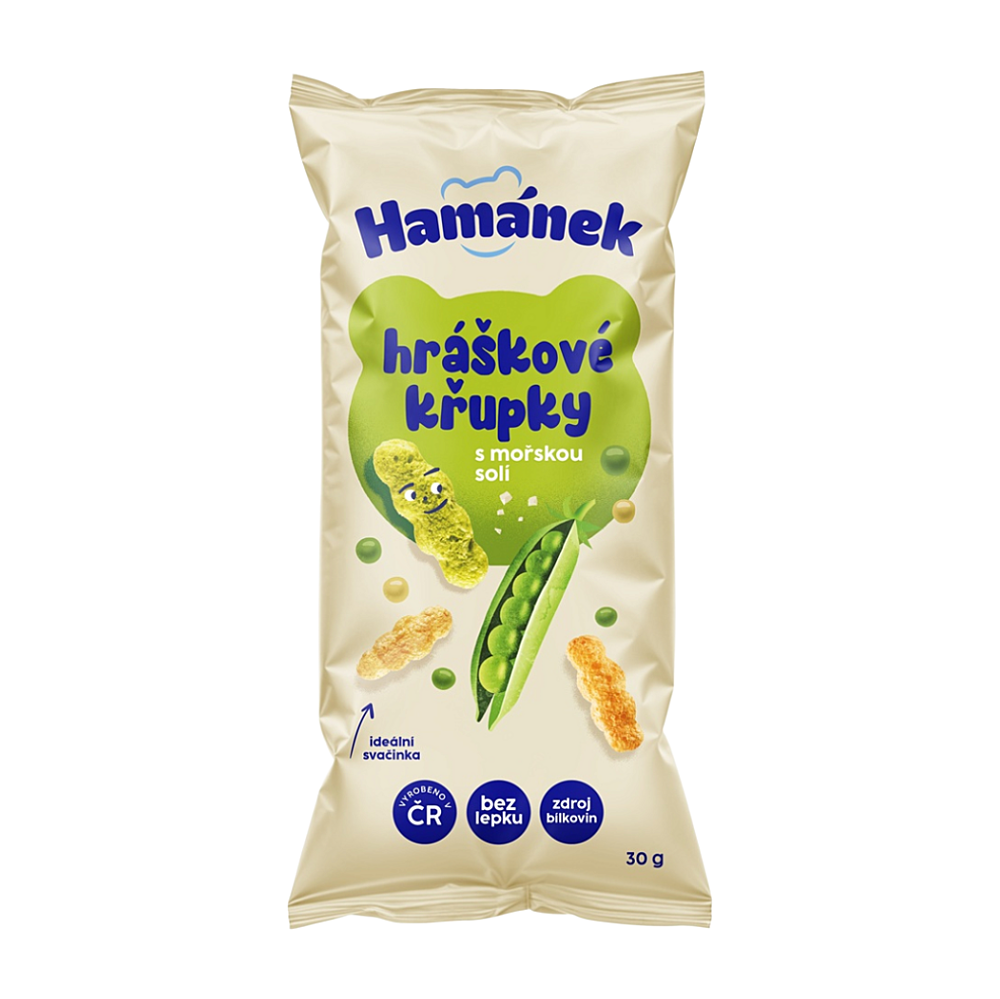 HAMÁNEK Hráškové křupky s mořskou solí 30 g