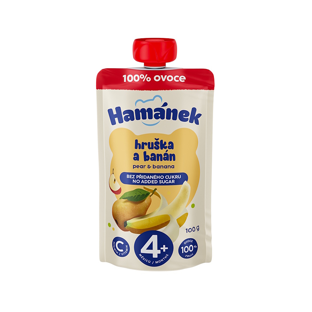 HAMÁNEK Hruška a banán 4m+ 100 g