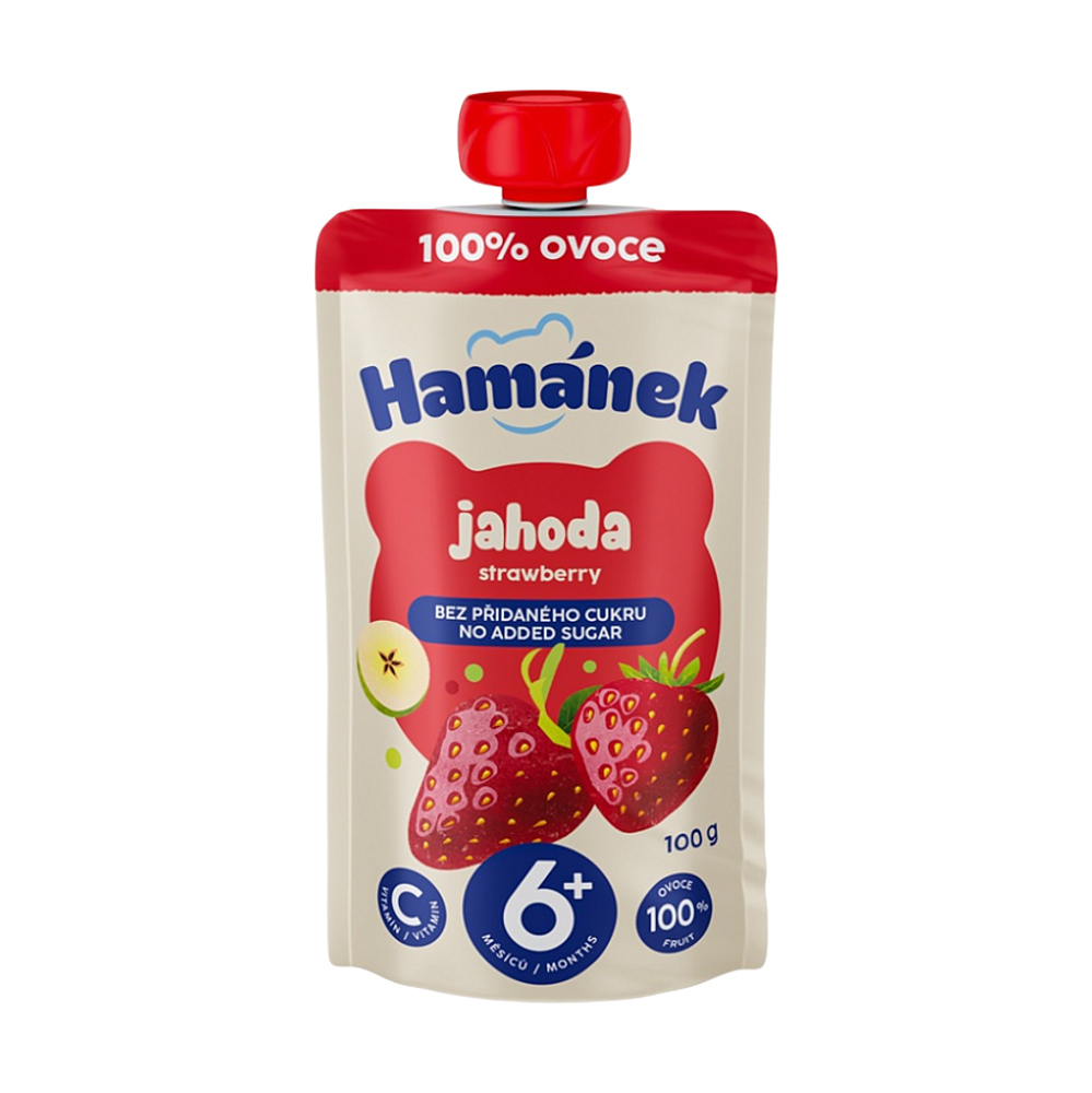 HAMÁNEK Jahoda s jablkem 6m+ 100 g