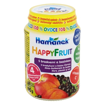 HAMÁNEK Happy Fruit S broskvemi a bezinkou 190 g