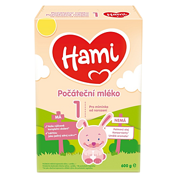 HAMI 1 Počáteční kojenecké mléko od narození do 6 měsíců 600 g (Počáteční kojenecká mléka)