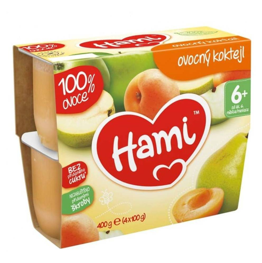 Levně HAMI 100% ovoce Ovocný koktejl 4x 100 g
