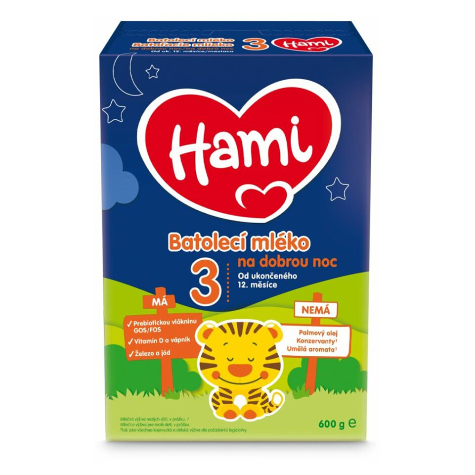 E-shop HAMI 3 Batolecí mléko na dobrou noc od ukončeného 12.měsíce 600 g
