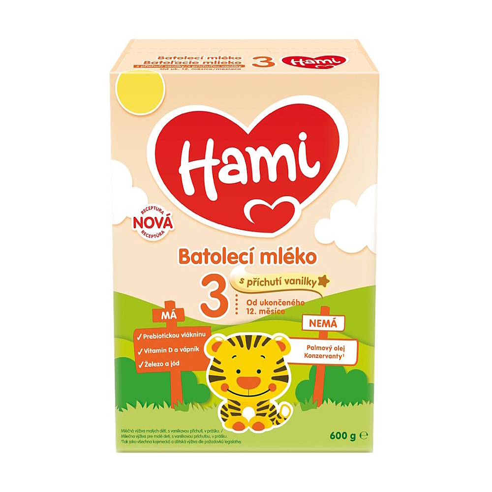 Hami 3 batolecí mléko s příchutí vanilky 600g koupíte na Lekarna.cz