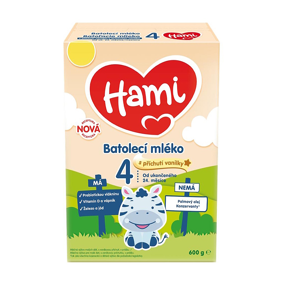 Hami 4 batolecí mléko s příchutí vanilky 600g koupíte na Lekarna.cz