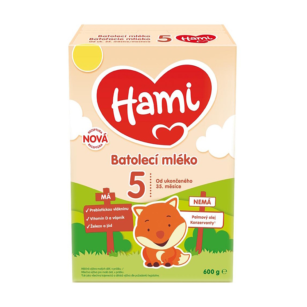 HAMI 5 Batolecí mléko od ukončeného 35.měsíce 600 g