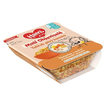 HAMI Malí objevitelé těstoviny s mrkví a kuřecím masem 200 g (Těstovinové, rýžové příkrmy)