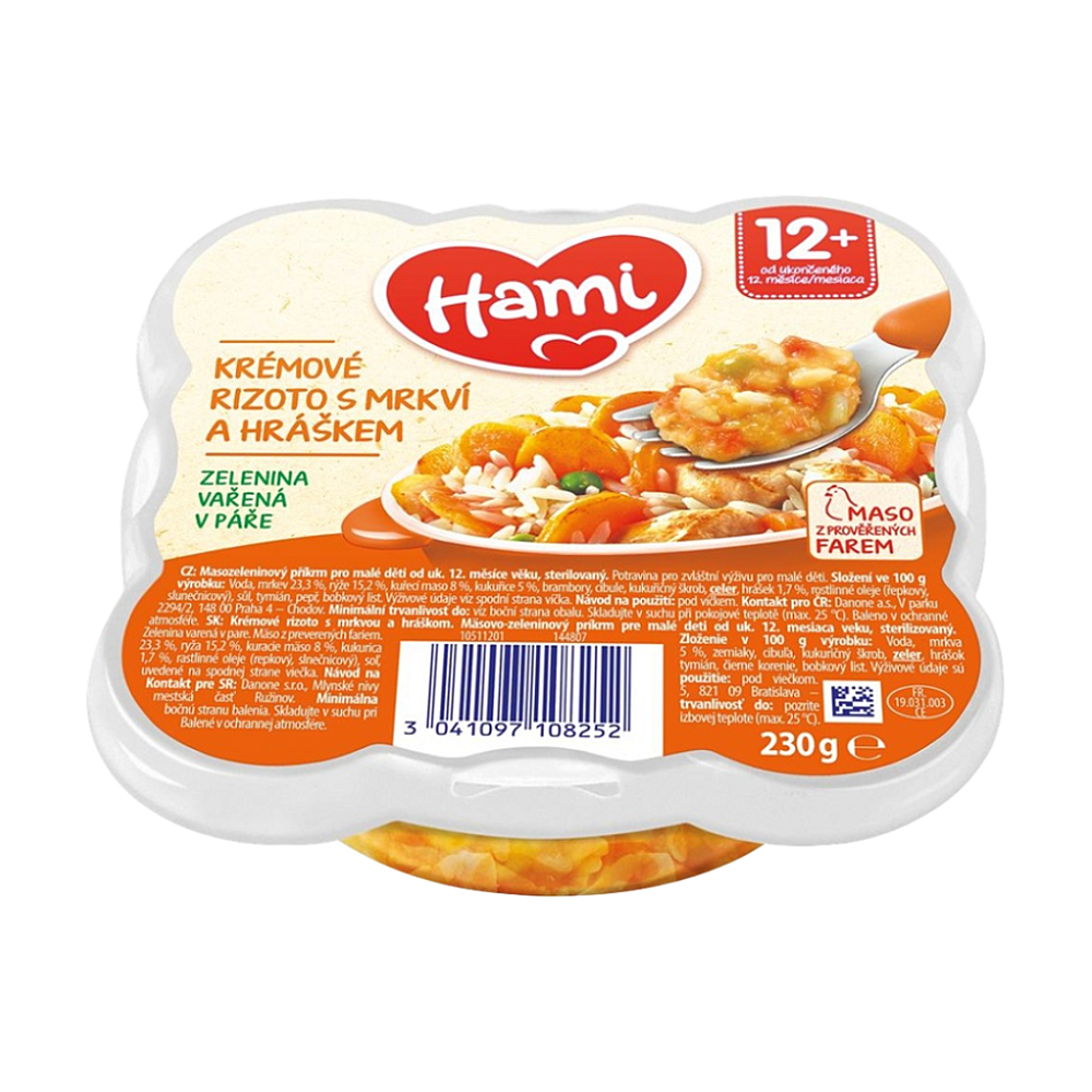Hami Krémové rizoto s mrkví a hráškem 230 g