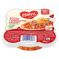 HAMI Malý Gurmán těstoviny s dušenou kýtou a rajčaty 230 g