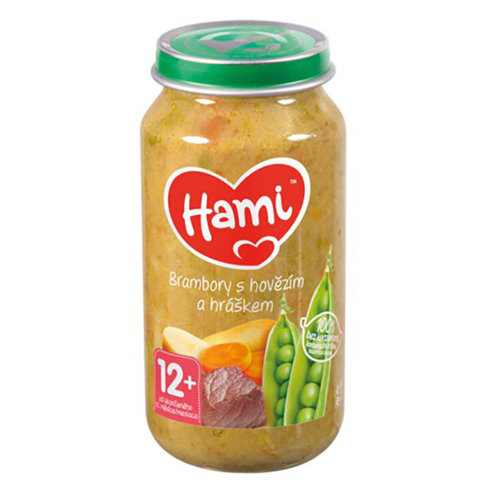 E-shop HAMI Masozeleninový příkrm brambory s hovězím a hráškem 250 g
