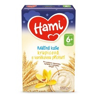 HAMI Mléčná kaše krupicová s vanilkovou příchutí 6m+ 225 g