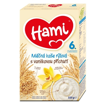HAMI Mléčná kaše Rýžová s vanilkovou příchutí 225 g