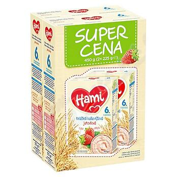 HAMI Super Cena Kaše mléčná rýžová jahodová 2x225 g