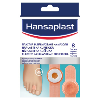 HANSAPLAST Náplast na kuří oka 8 kusů (Na kuří oka a bradavice) - Speciální