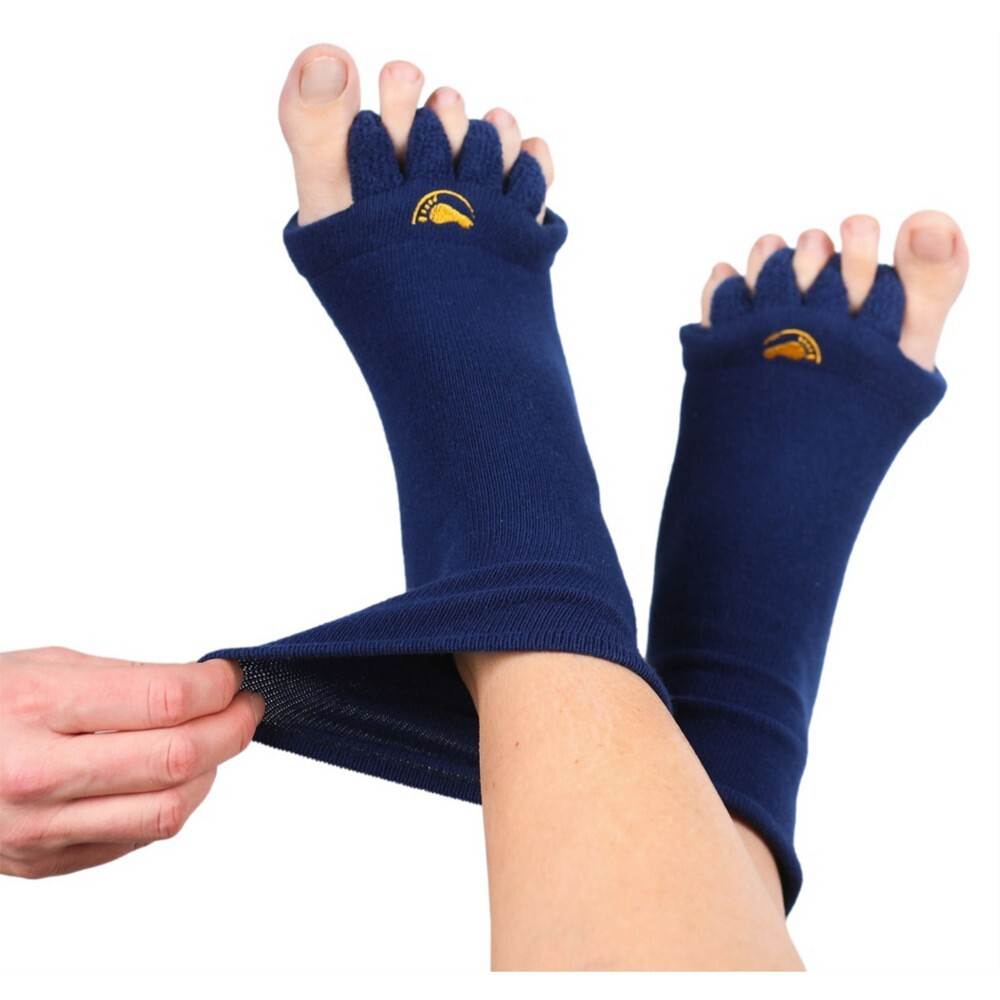Levně HAPPY FEET Adjustační ponožky navy extra stretch velikost L